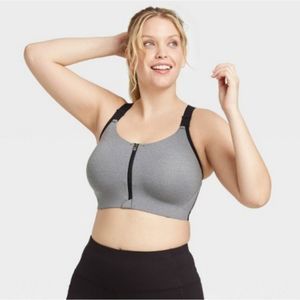 All in Motion Black & Gray Sports Bra